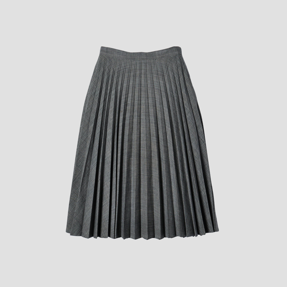 POW CHECK WOOL SKIRT