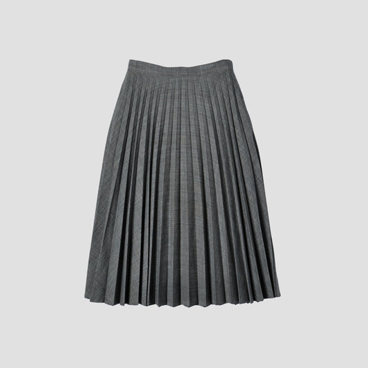POW CHECK WOOL SKIRT