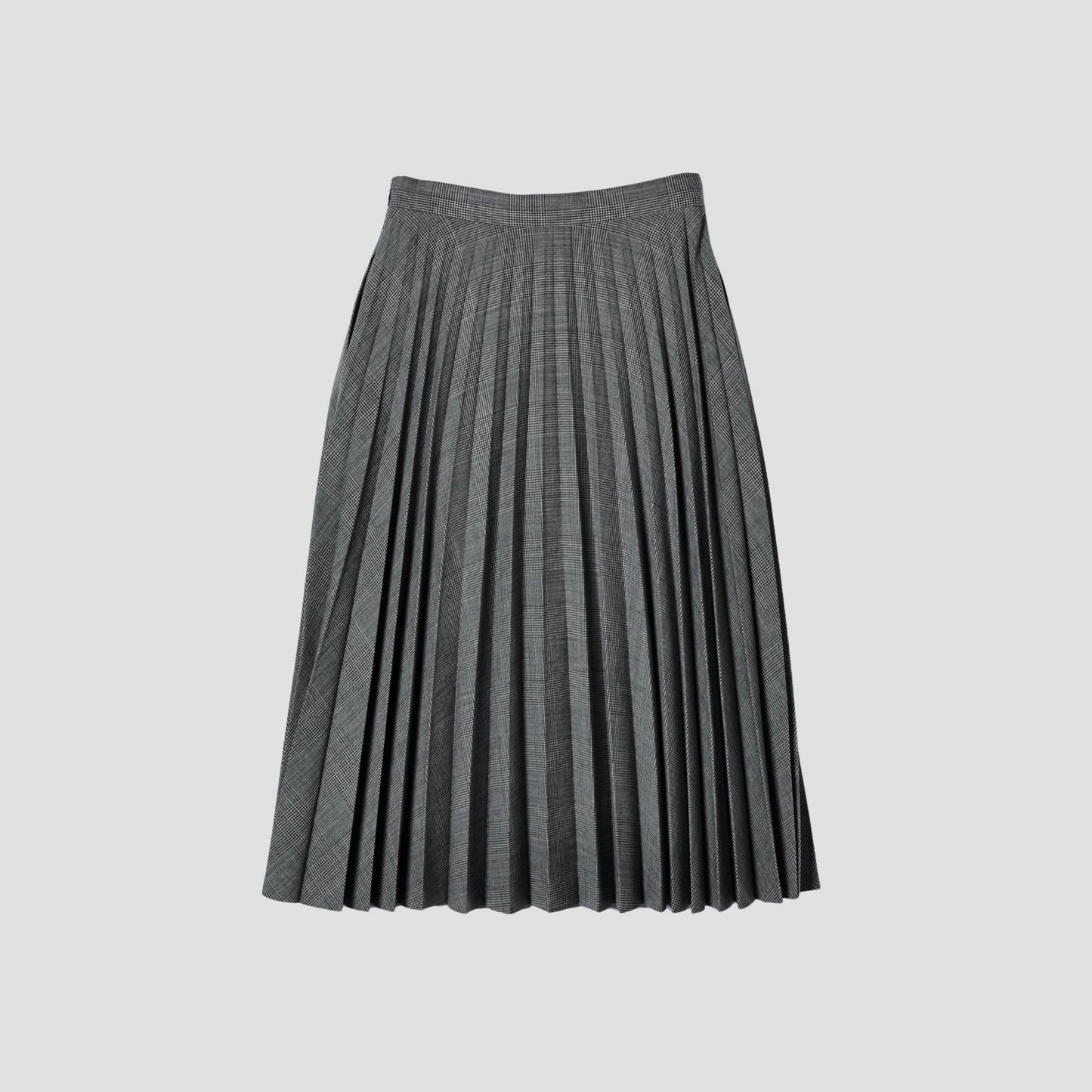 POW CHECK WOOL SKIRT