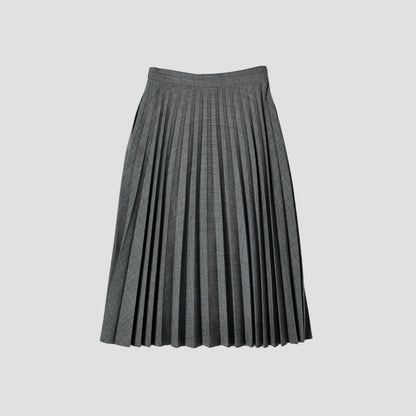 POW CHECK WOOL SKIRT