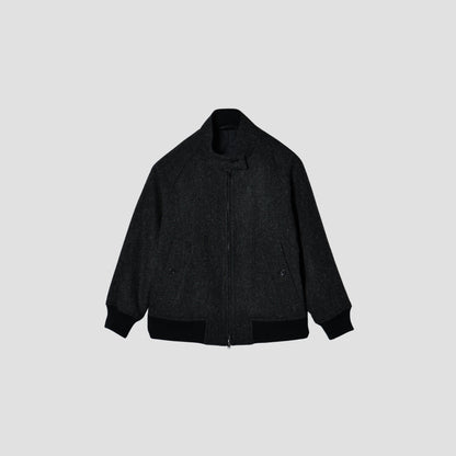 HERRINGBONE WOOL TWEED BLOUSON