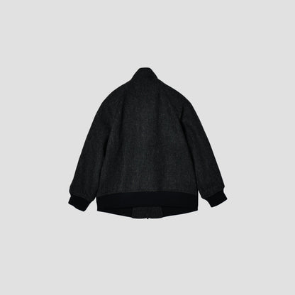 HERRINGBONE WOOL TWEED BLOUSON