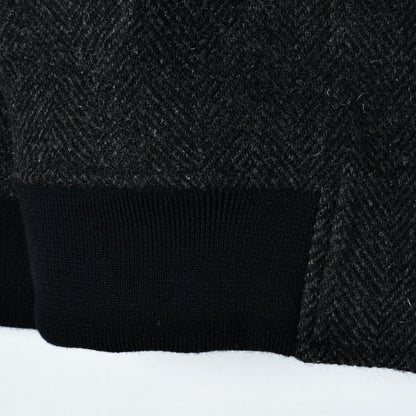 HERRINGBONE WOOL TWEED BLOUSON