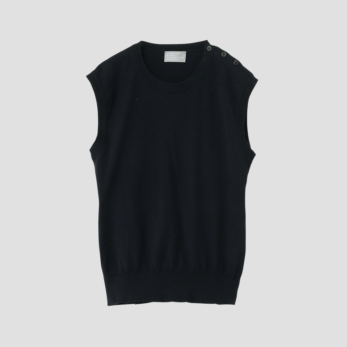 BUTTON SHOULDER SLIPOVER KNIT
