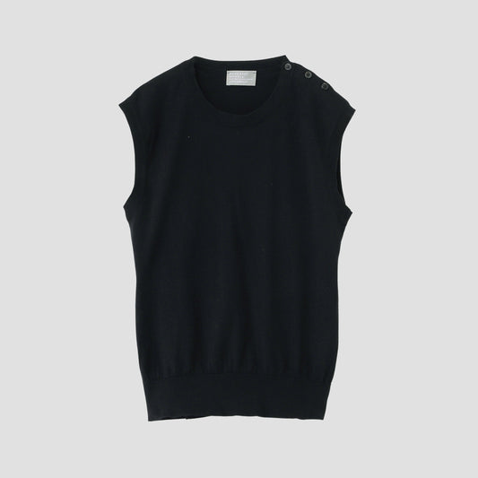 BUTTON SHOULDER SLIPOVER KNIT