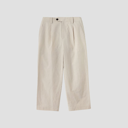 COTTON LINEN SILK TROUSERS