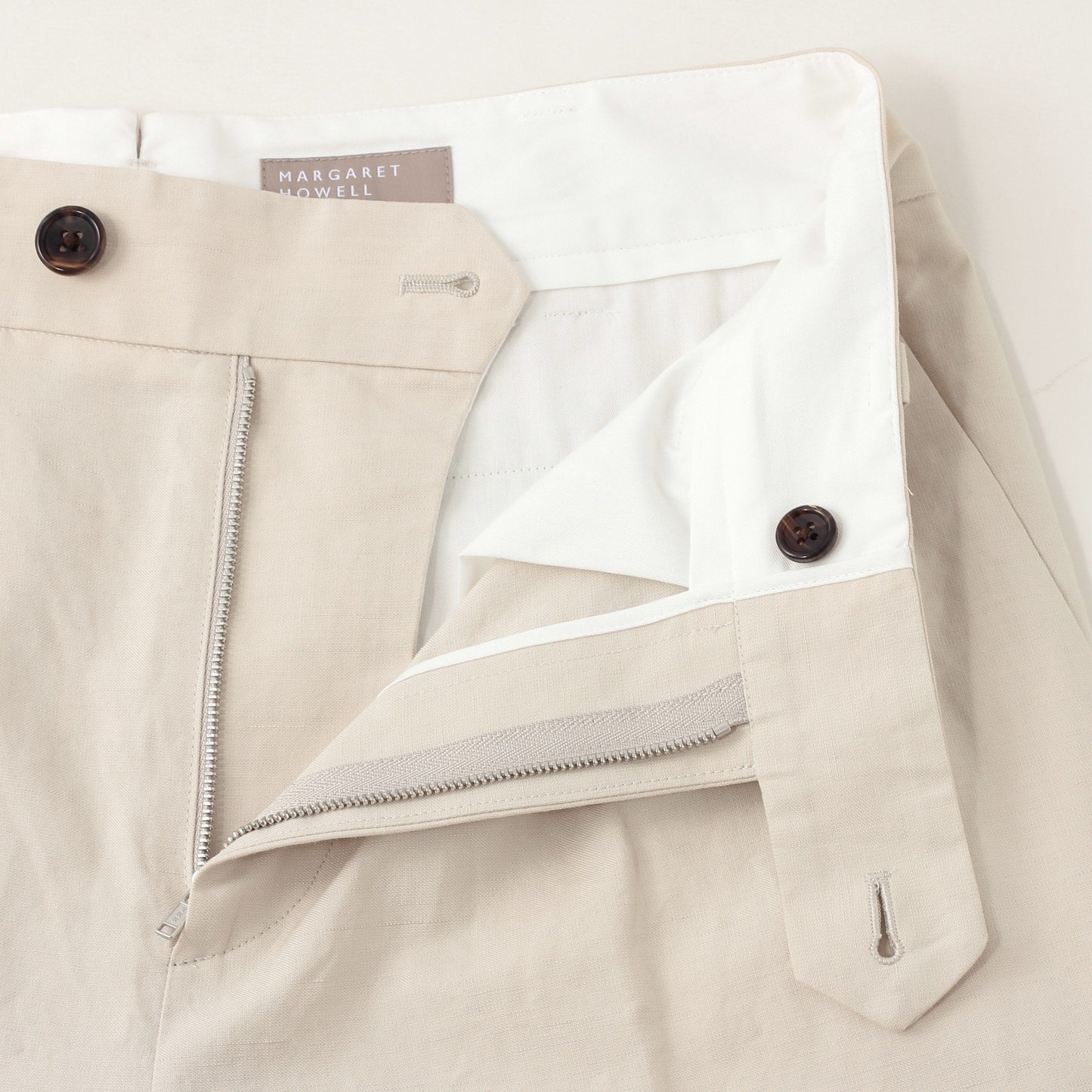 COTTON LINEN SILK TROUSERS