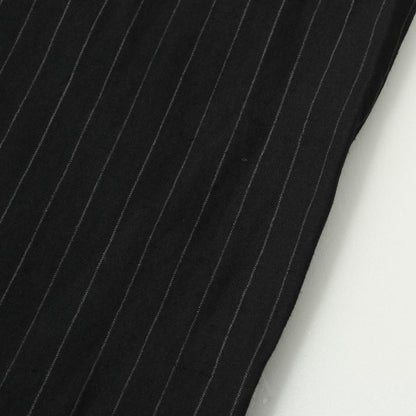 WOOL LINEN PINSTRIPE TROUSERS