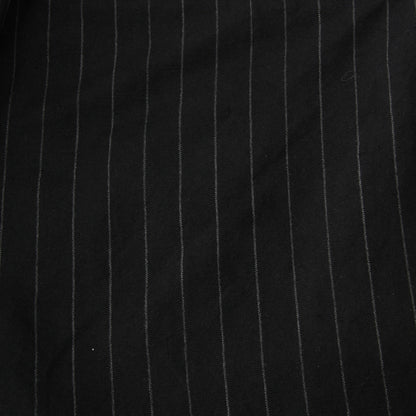 WOOL LINEN PINSTRIPE TROUSERS