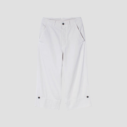 RAISED COTTON TWILL TROUSERS