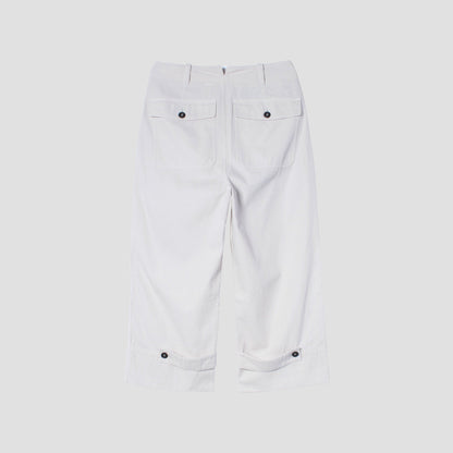 RAISED COTTON TWILL TROUSERS