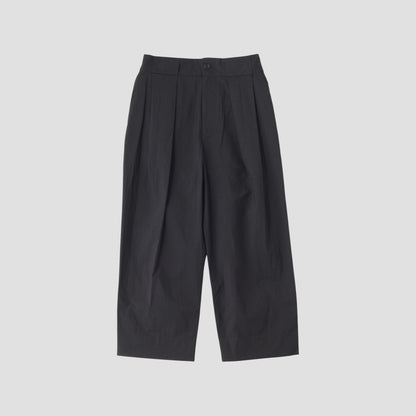MATT COTTON SILK POPLIN TROUSERS