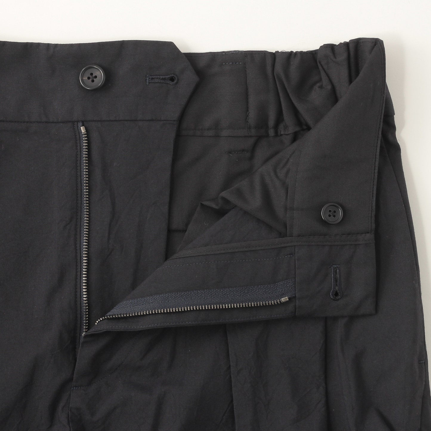MATT COTTON SILK POPLIN TROUSERS