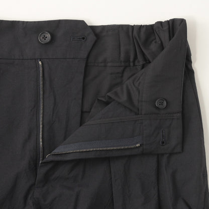 MATT COTTON SILK POPLIN TROUSERS