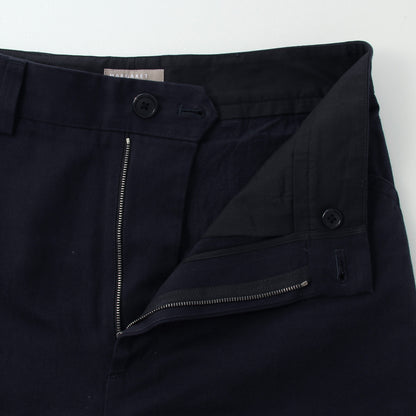 COTTON LINEN TWILL TROUSERS