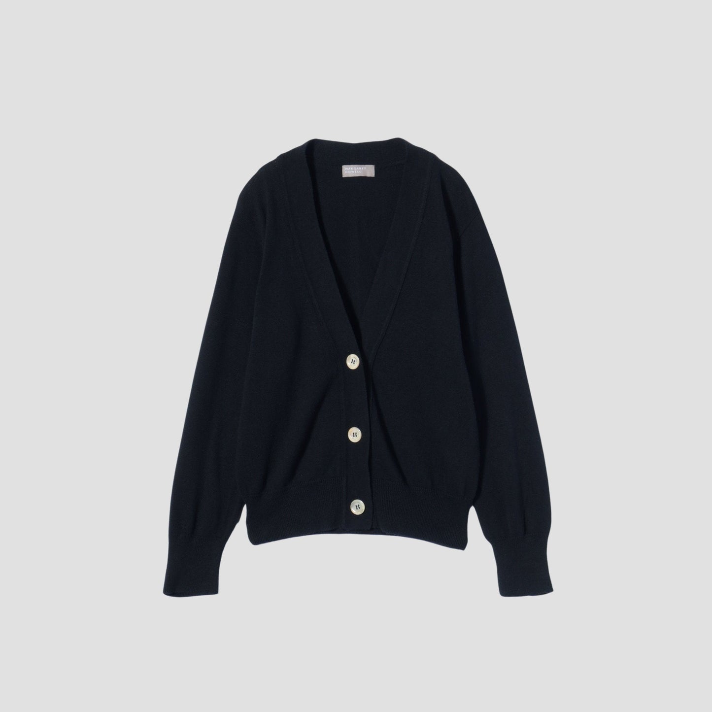 COTTON CASHMERE V NECK CARDIGAN KNIT