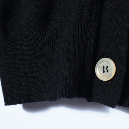 COTTON CASHMERE V NECK CARDIGAN KNIT