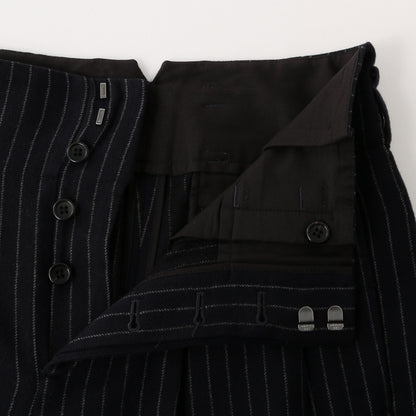 BROKEN STRIPE WOOL TROUSERS