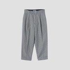 COTTON LINEN GINGHAM TROUSERS