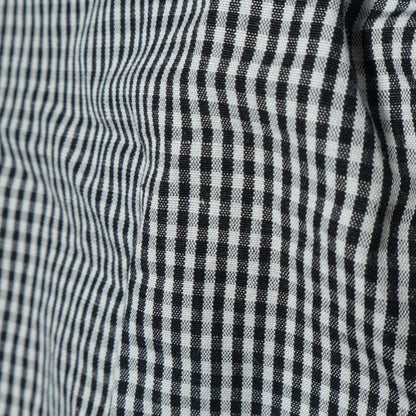 COTTON LINEN GINGHAM TROUSERS