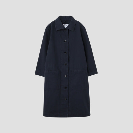 YARN DYE COTTON TWILL DRESS