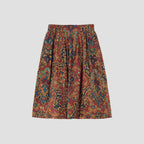 PAISLEY COTTON LINEN TWILL SKIRT