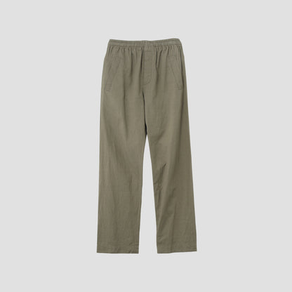 LINEN COTTON TWILL TROUSERS