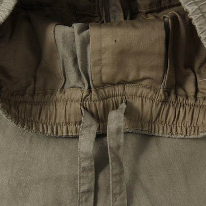 LINEN COTTON TWILL TROUSERS