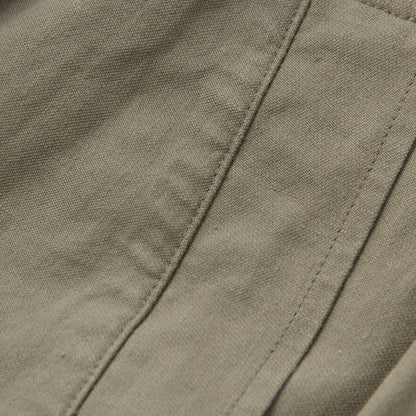 LINEN COTTON TWILL TROUSERS