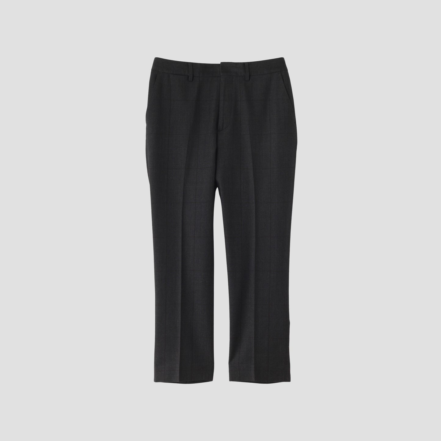 LARGE CHECK WOOL COTTON TROUSERS