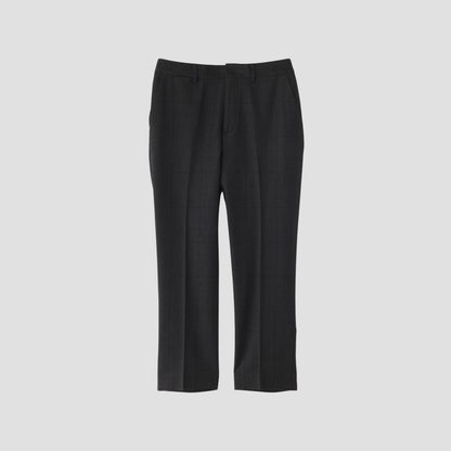 LARGE CHECK WOOL COTTON TROUSERS