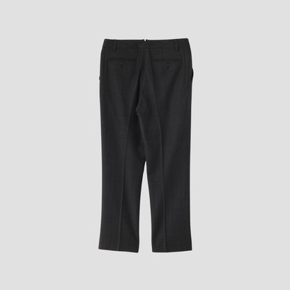 LARGE CHECK WOOL COTTON TROUSERS