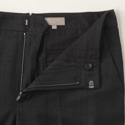 LARGE CHECK WOOL COTTON TROUSERS