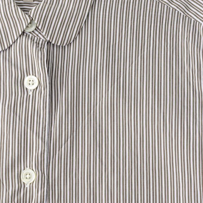 TRAM STRIPE COTTON SILK SHIRT