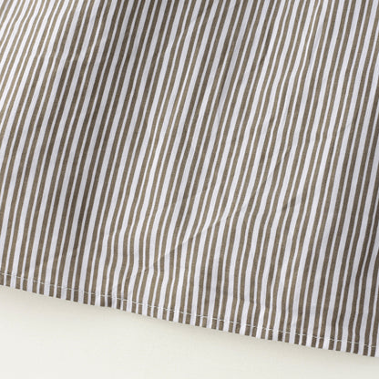 TRAM STRIPE COTTON SILK SHIRT
