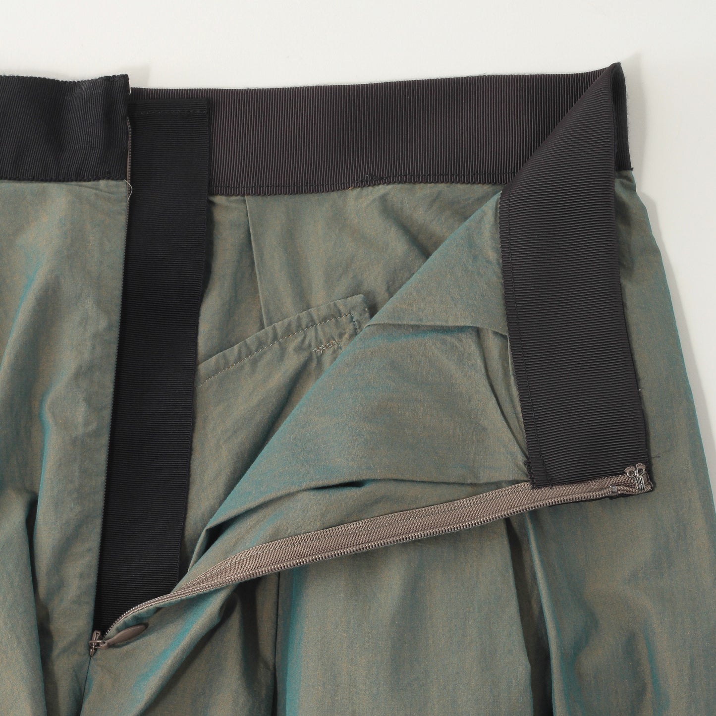 YARN DYED COTTON POPLIN SKIRT