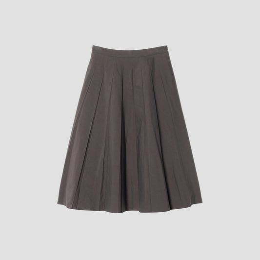 YARN DYE COTTON BLEND SKIRT