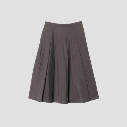 YARN DYE COTTON BLEND SKIRT