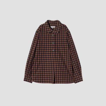 LARGE GINGHAM CHECK COTTON SHIRT