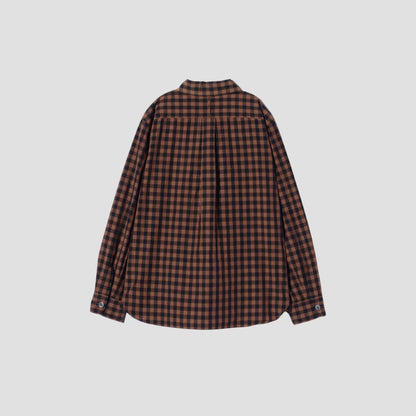 LARGE GINGHAM CHECK COTTON SHIRT