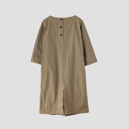 GARMENT DYE VINTAGE POPLIN DRESS