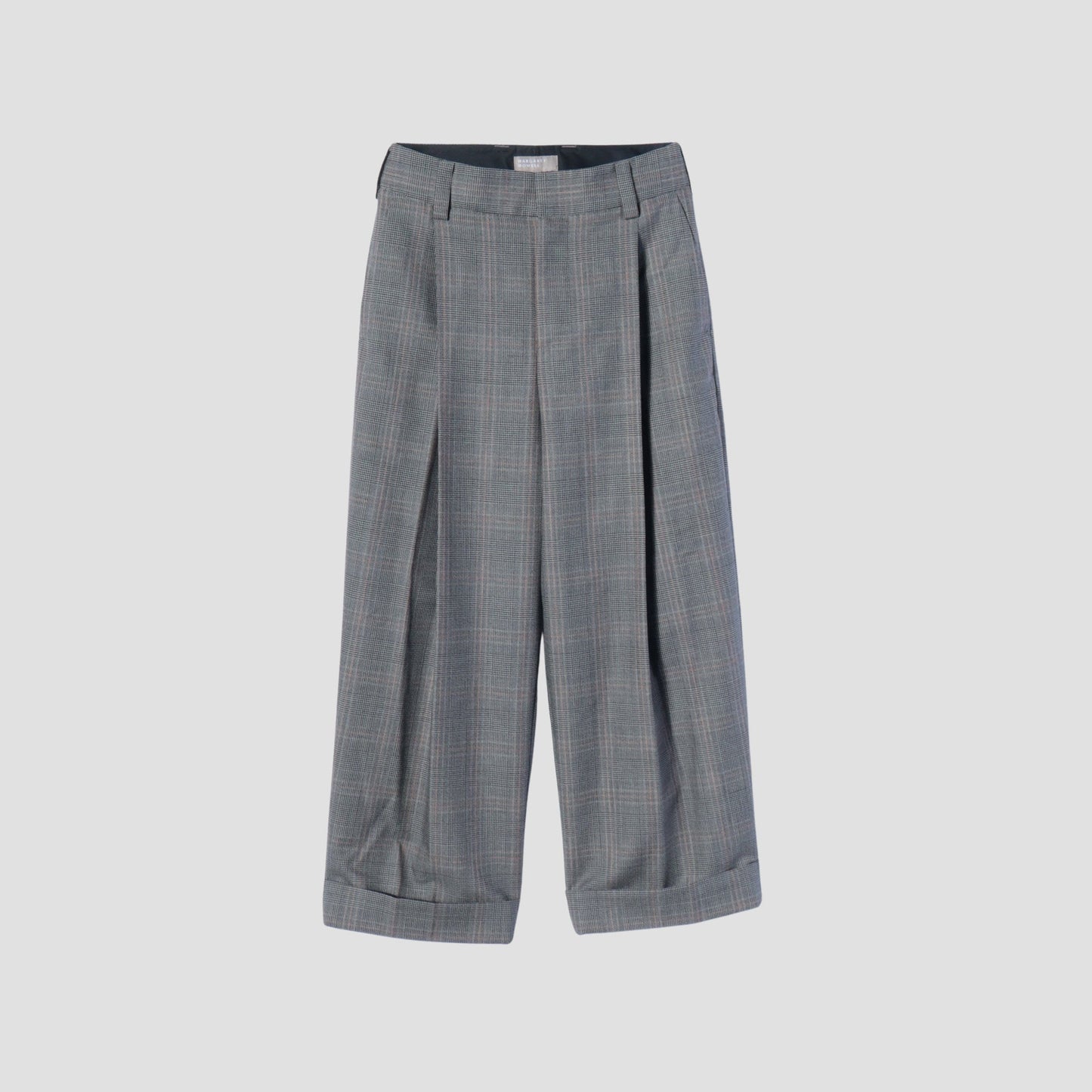 OVERCHECK WOOL TROUSERS
