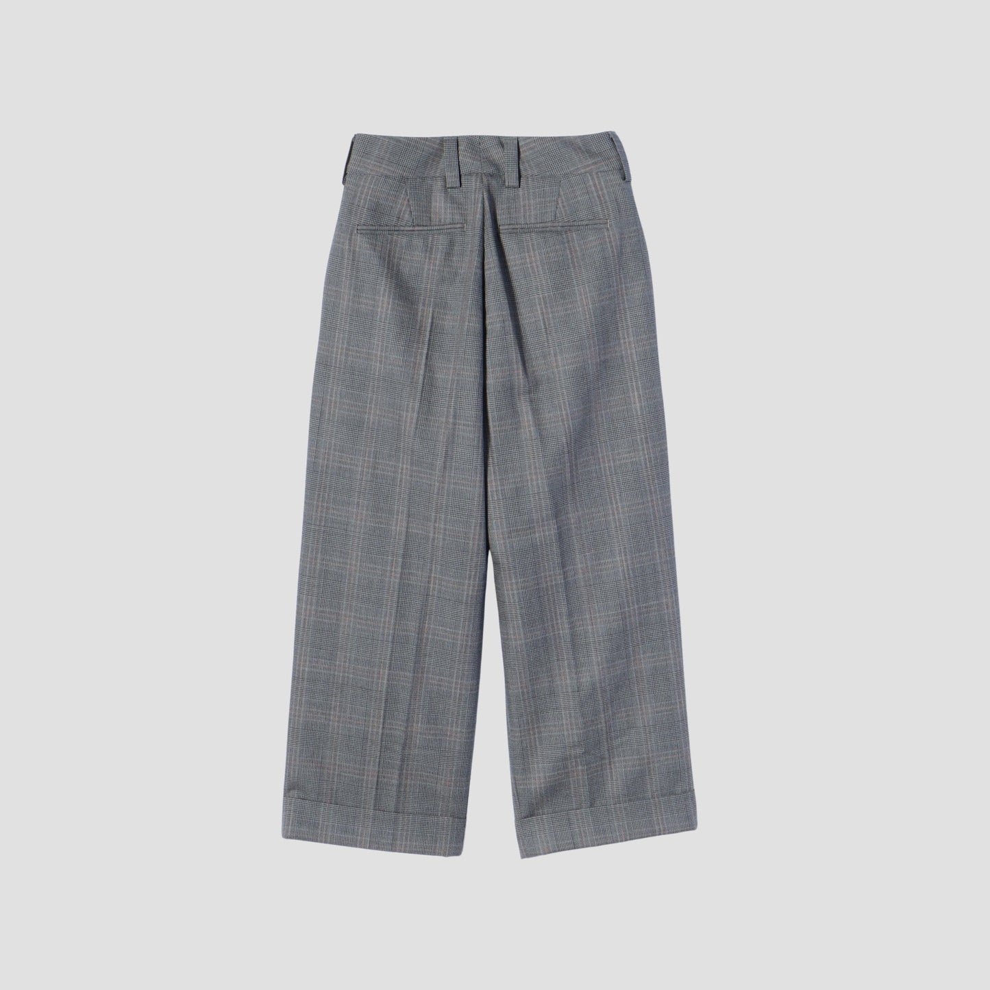 OVERCHECK WOOL TROUSERS