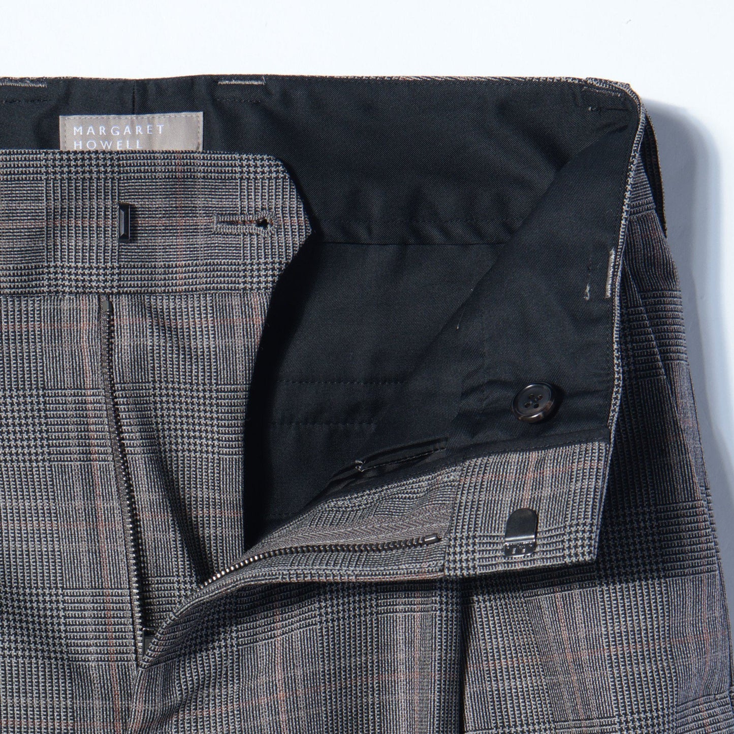OVERCHECK WOOL TROUSERS