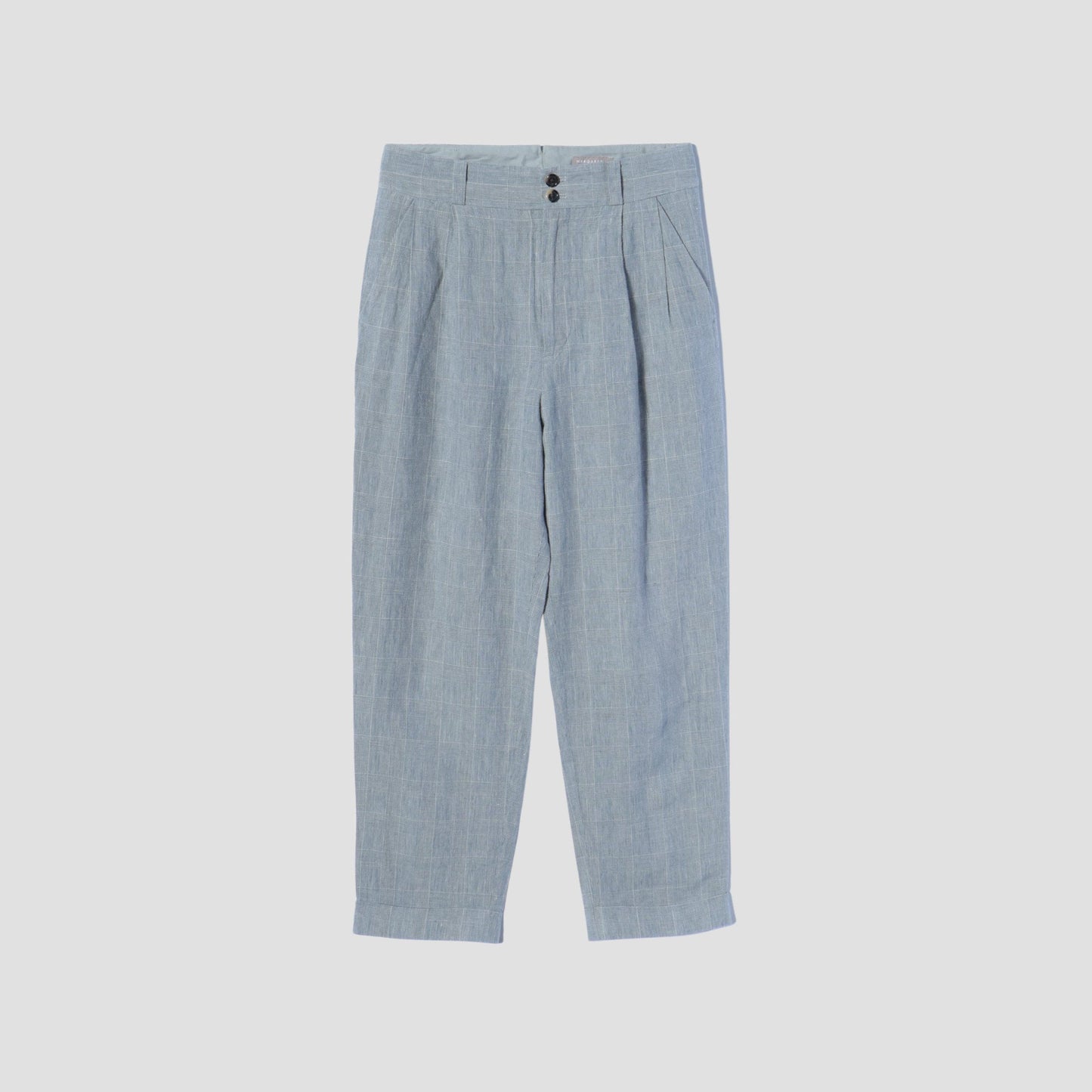 PRINCE OF WALES LINEN TROUSERS