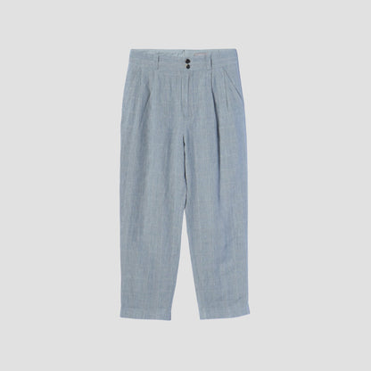 PRINCE OF WALES LINEN TROUSERS