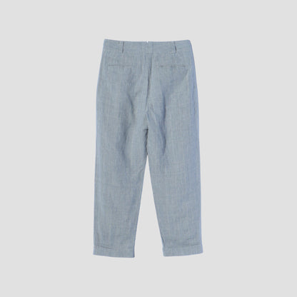 PRINCE OF WALES LINEN TROUSERS