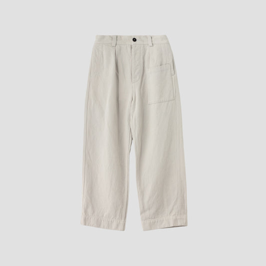 NATURAL COTTON LINEN DRILL(MHL SHOP限定) TROUSERS