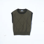 WOOL LINEN ARGYLE KNIT