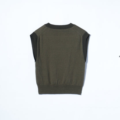 WOOL LINEN ARGYLE KNIT